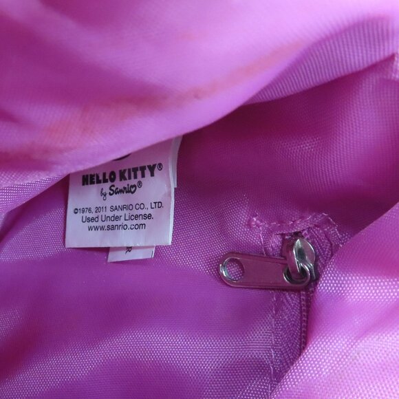 Sanrio Hello Kitty 2011 Pink Silver Metallic Glittered Girls Shoulder Bag Purse - Picture 7 of 13